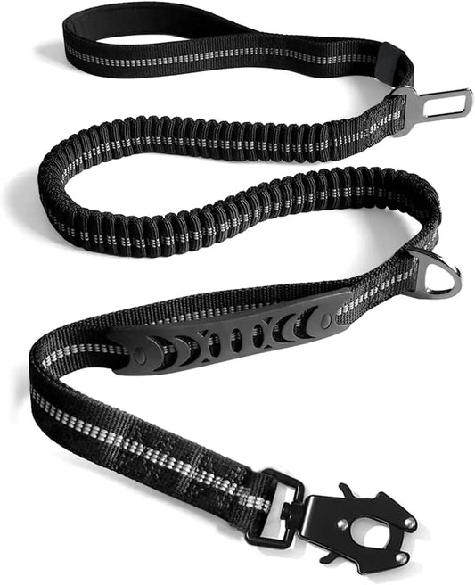 DCLOUD Reflective Dog Leash With Car Seatbelt For Large Dogs