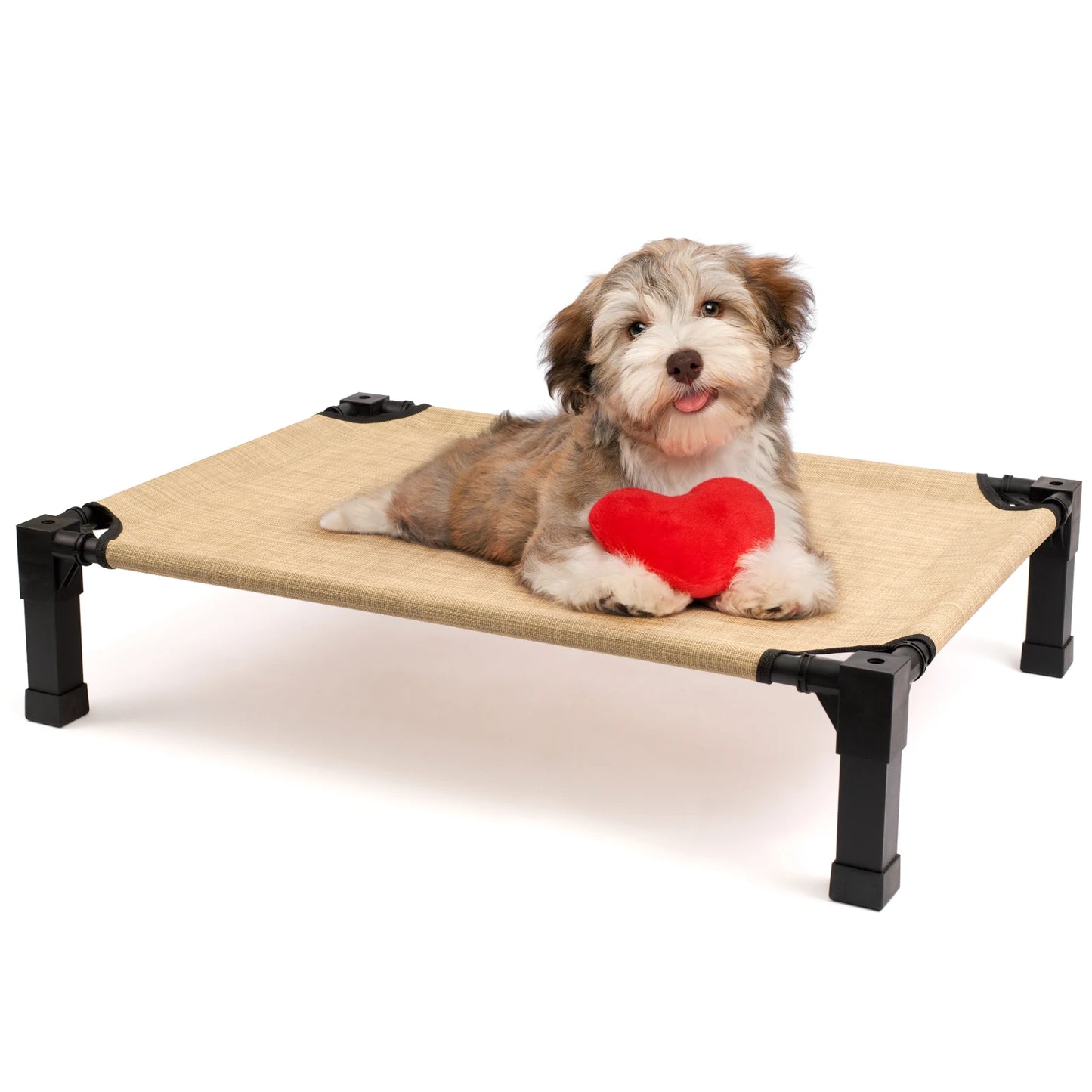Elevated Cooling Dog Bed With Chew Proof Mesh Metal Frame