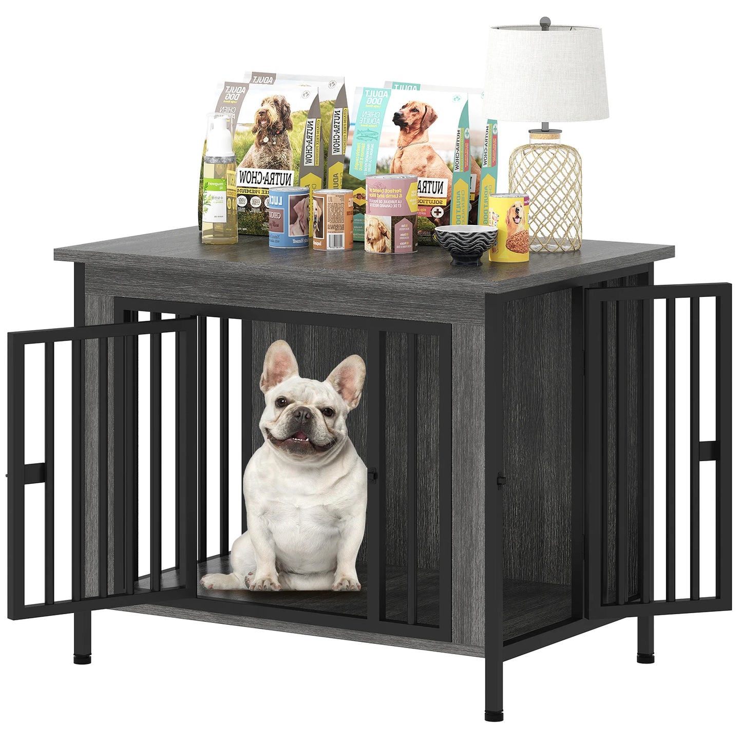 Heavy Duty Dog Crate Furniture Kennel Table and Tv Stand