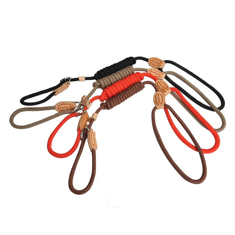 Nylon Dog Leash Slip Rope Heavy Duty Braided Lead Durable
