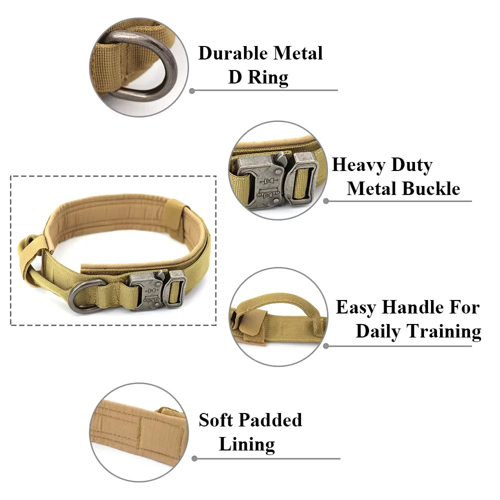 Dog Training Collar Tactical Leash Set With Adjustable Control Handle