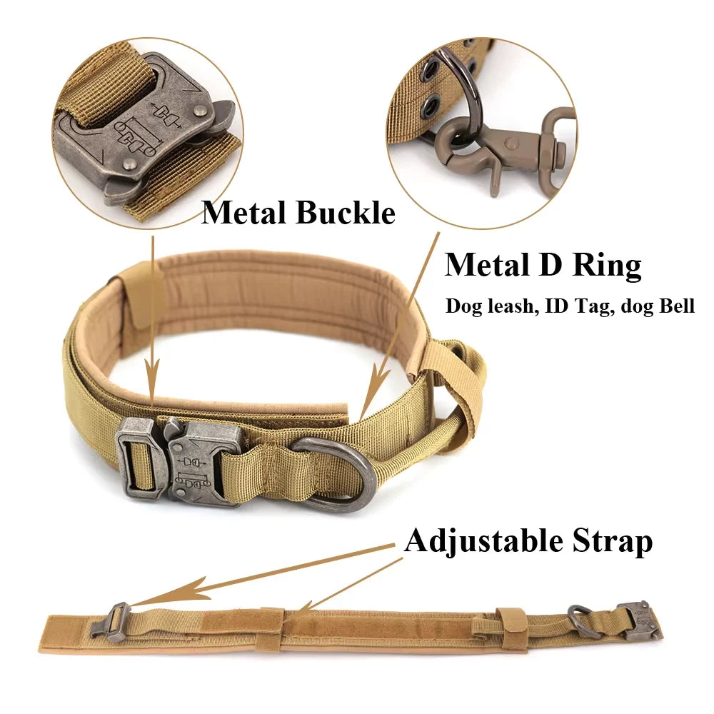Dog Training Collar Tactical Leash Set With Adjustable Control Handle