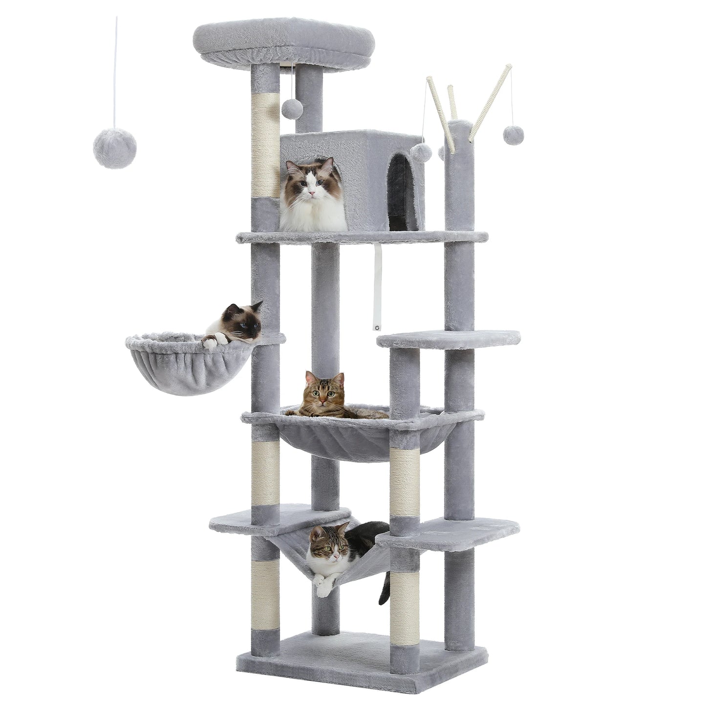 PAWZ Road Cat Tree Tower With Scratching Posts And Condo