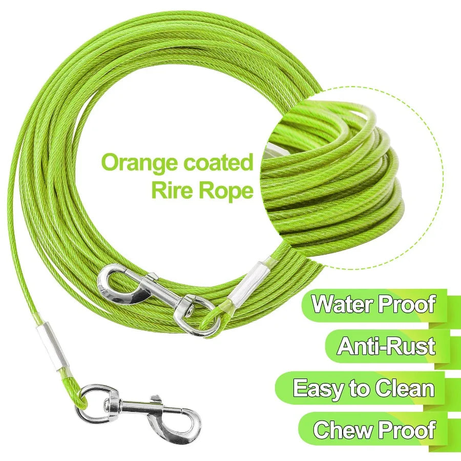 Extension Steel Wire Rope Dog Chain Anti Bite Outdoor Traction Rope