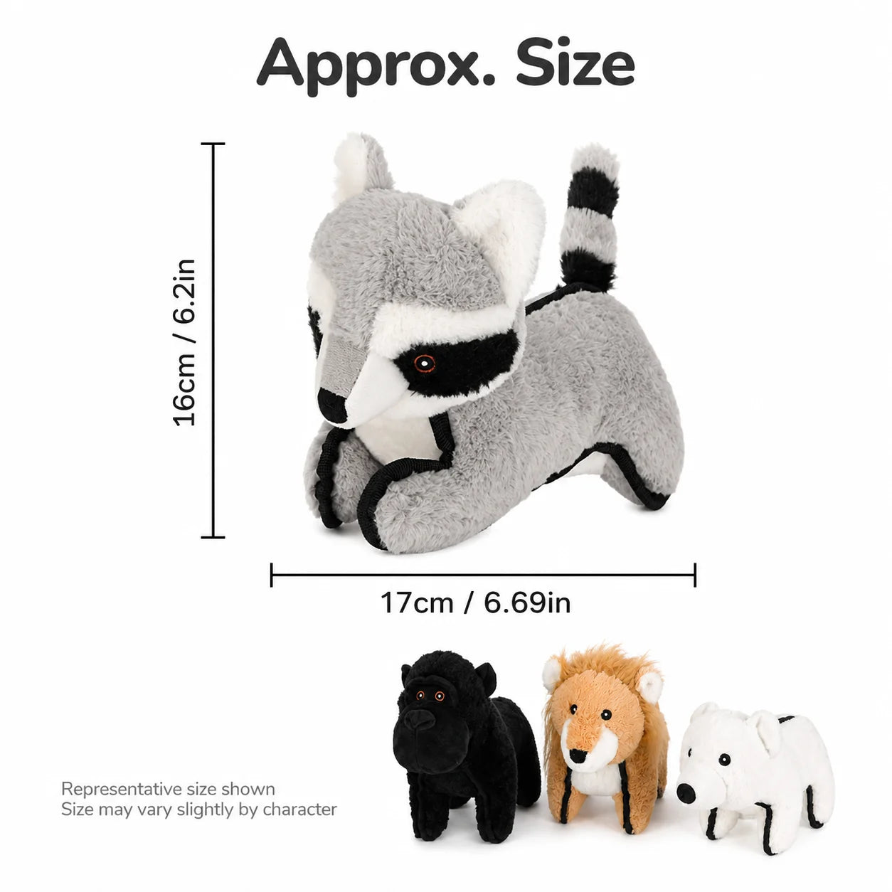 Plush Squeaky Dogs and Cats Toys Set for Anxiety Relief