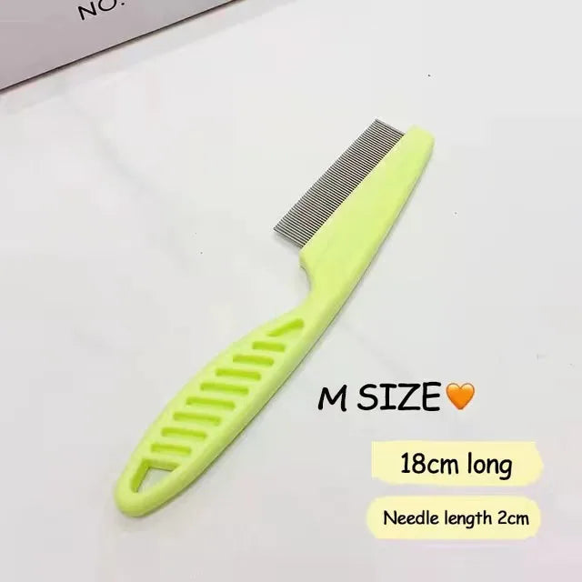Stainless Steel Pet Hair Shedding Comb For Cats And Dogs Grooming