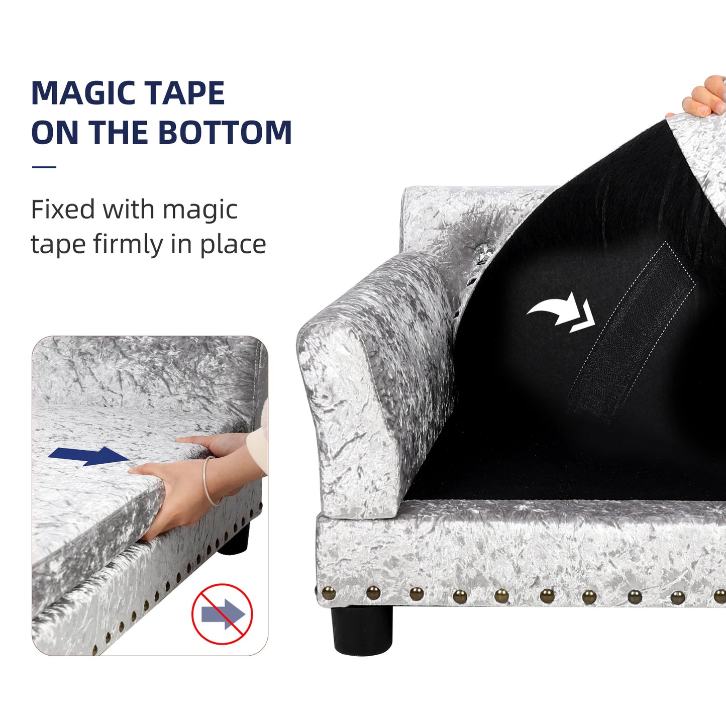 BINGOPAW Extra Large Elevated Dog Sofa Bed With Removable Cushion
