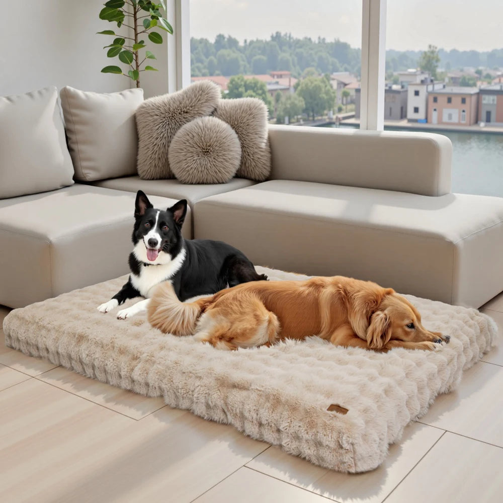 BORWART Ultra Plush Dog Bed For Large Dogs Washable Mat