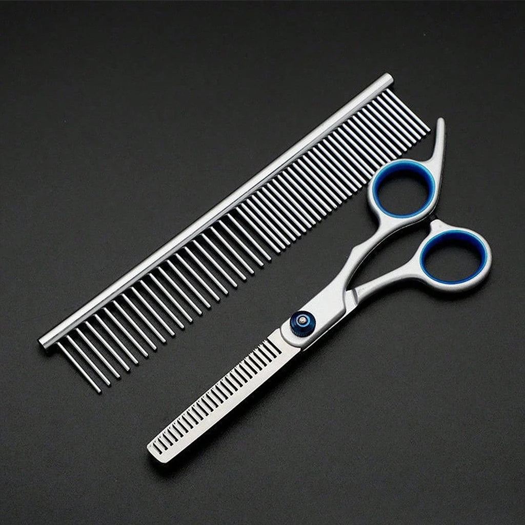 SHUYU 6 Piece Professional Pet Grooming Scissors Set Stainless Steel