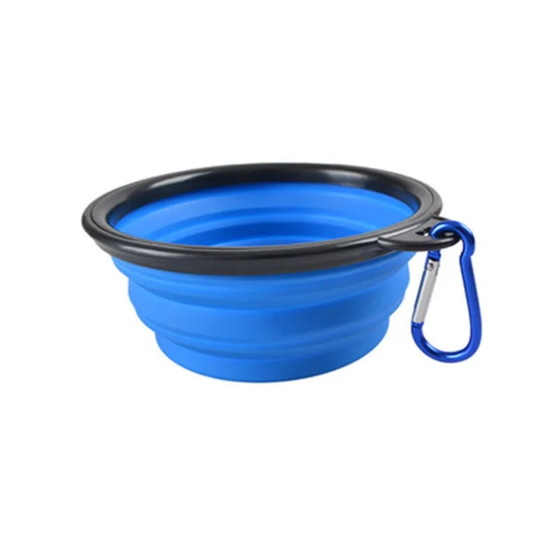 Portable Collapsible Pet Food Bowl TPR Silicone Travel Outdoor