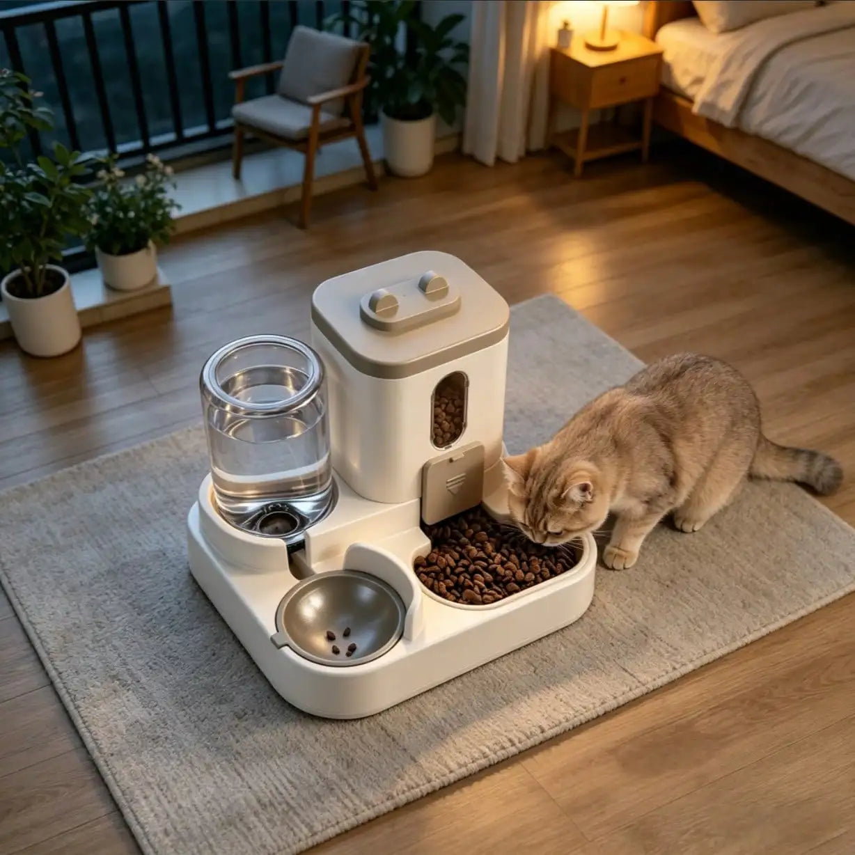 2in1 Automatic Cat Feeder And Water Dispenser Auto Portion
