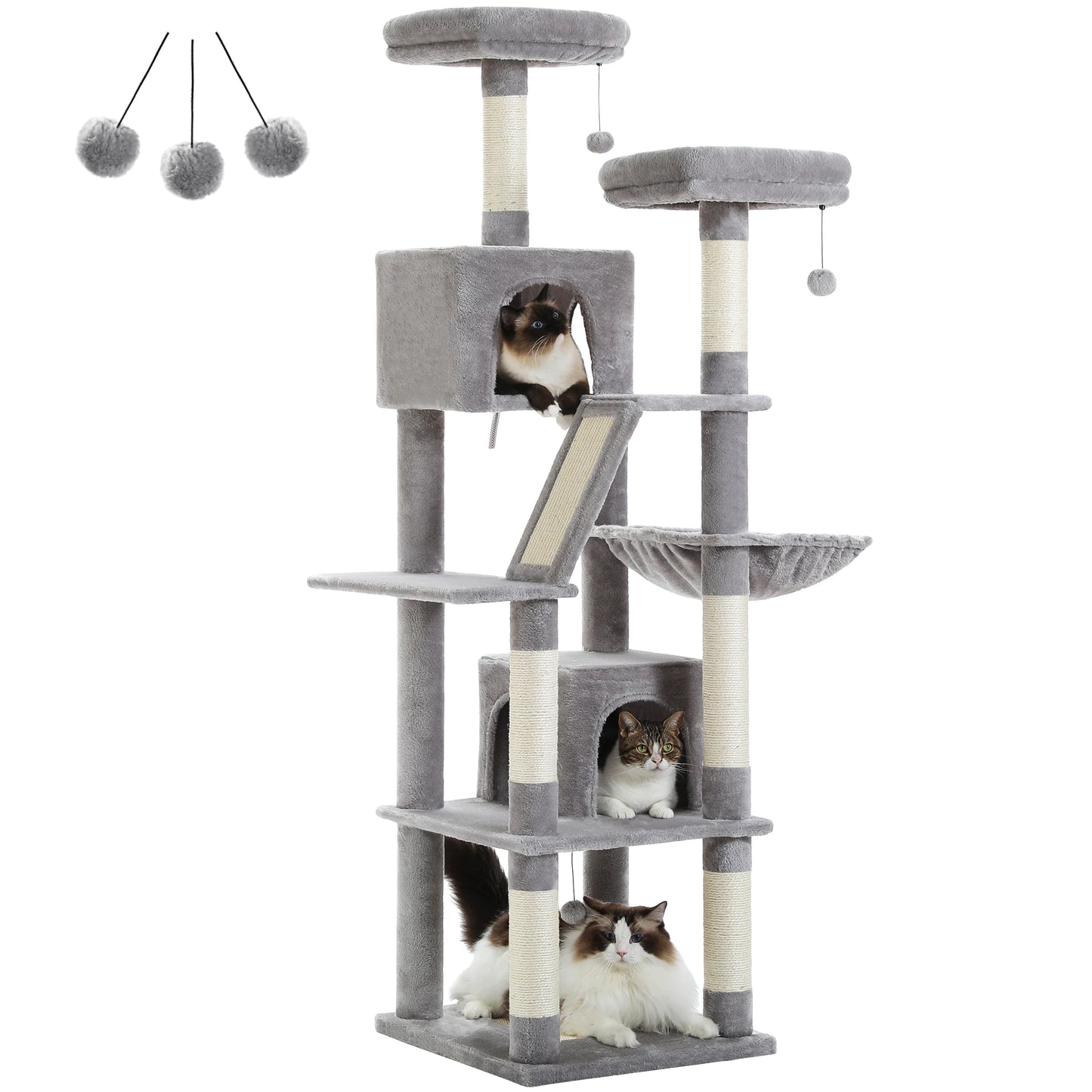 PAWZ Road Cat Tree Tower With Scratching Posts And Condo