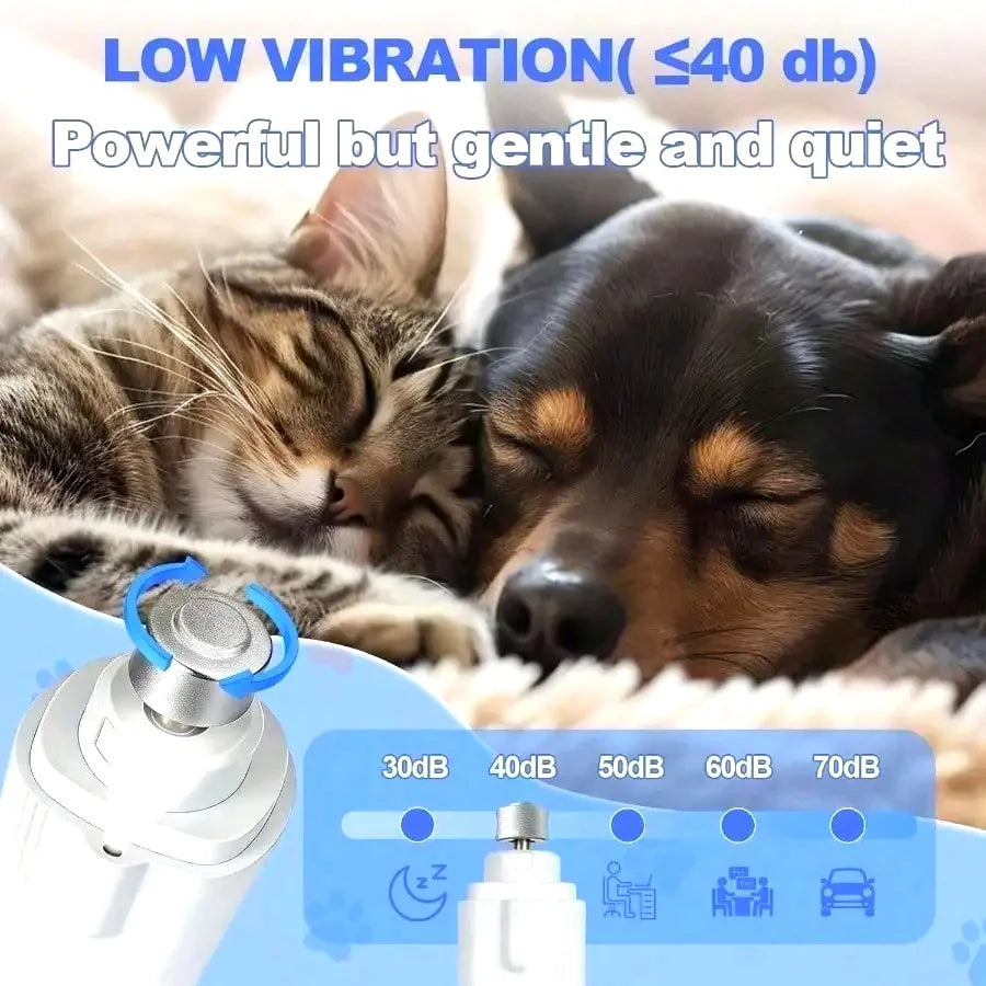 2-In-1 Dog Nail Clippers With Lights Electric Pet Nail Grinder