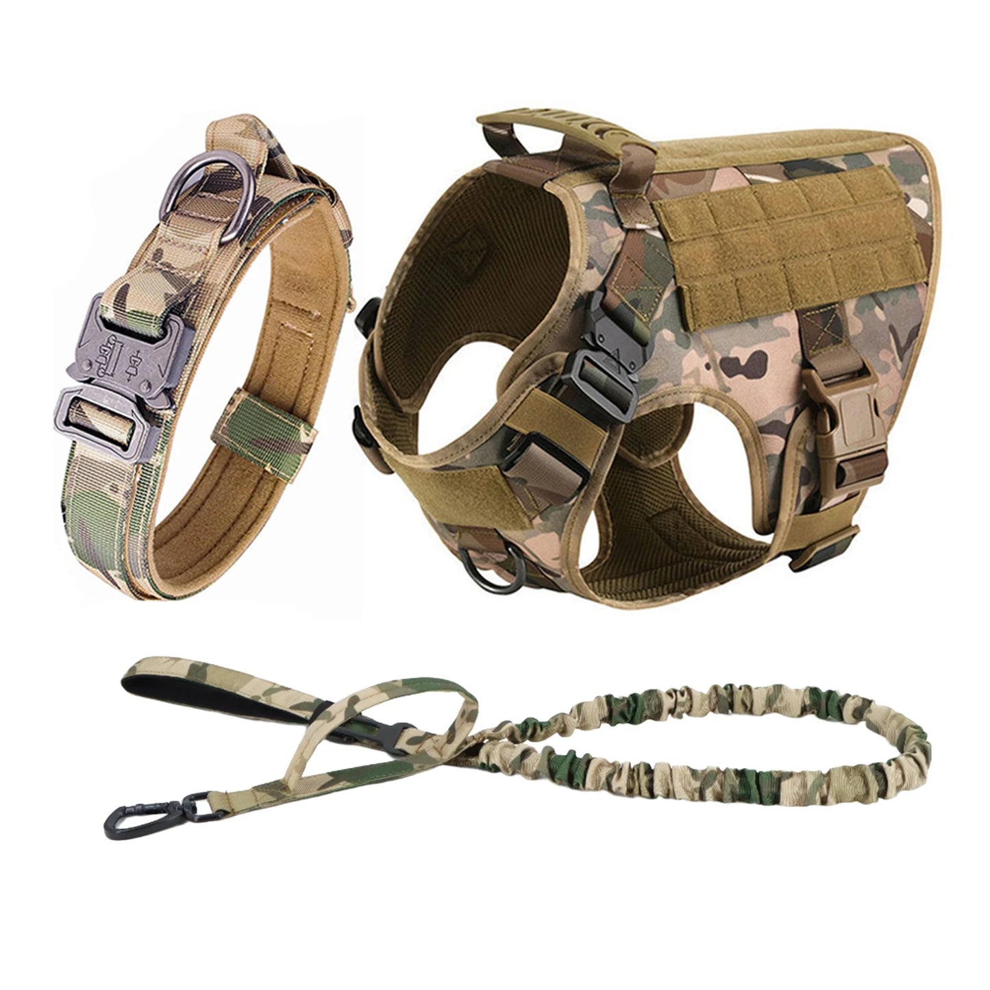 Dog Harness With Molle Pouches For Medium And Large Dogs