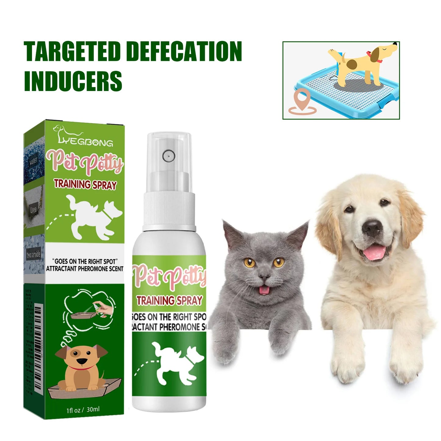 YEGBONG Pet Positioning Defecation Inducer Spray For Training Cats Dogs