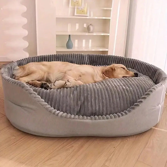 Machine-Washable Soft Cozy Pet Bed With Warm Mat For Pets