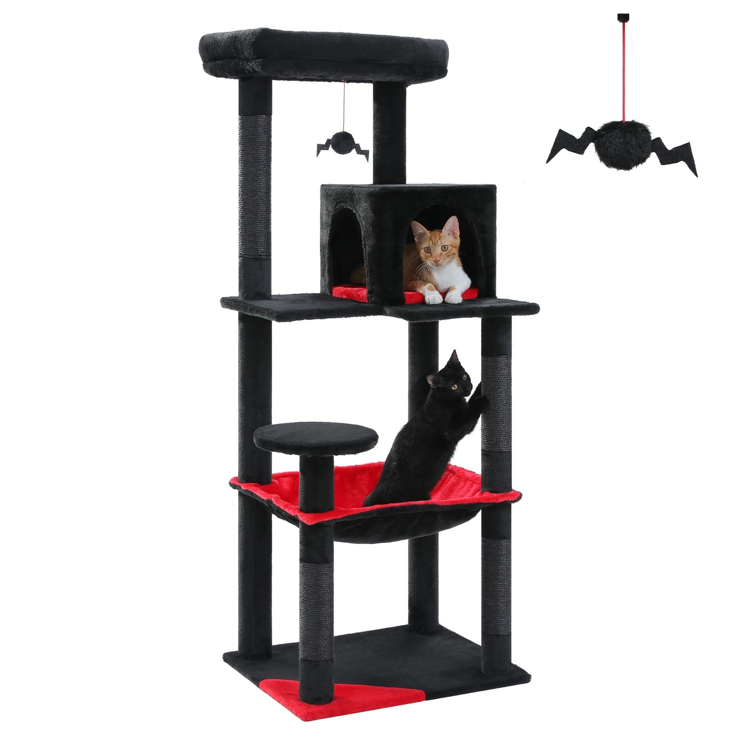 PAWZ Road 5 Level Cat Tree Indoor Large Cat Tower With Hammock