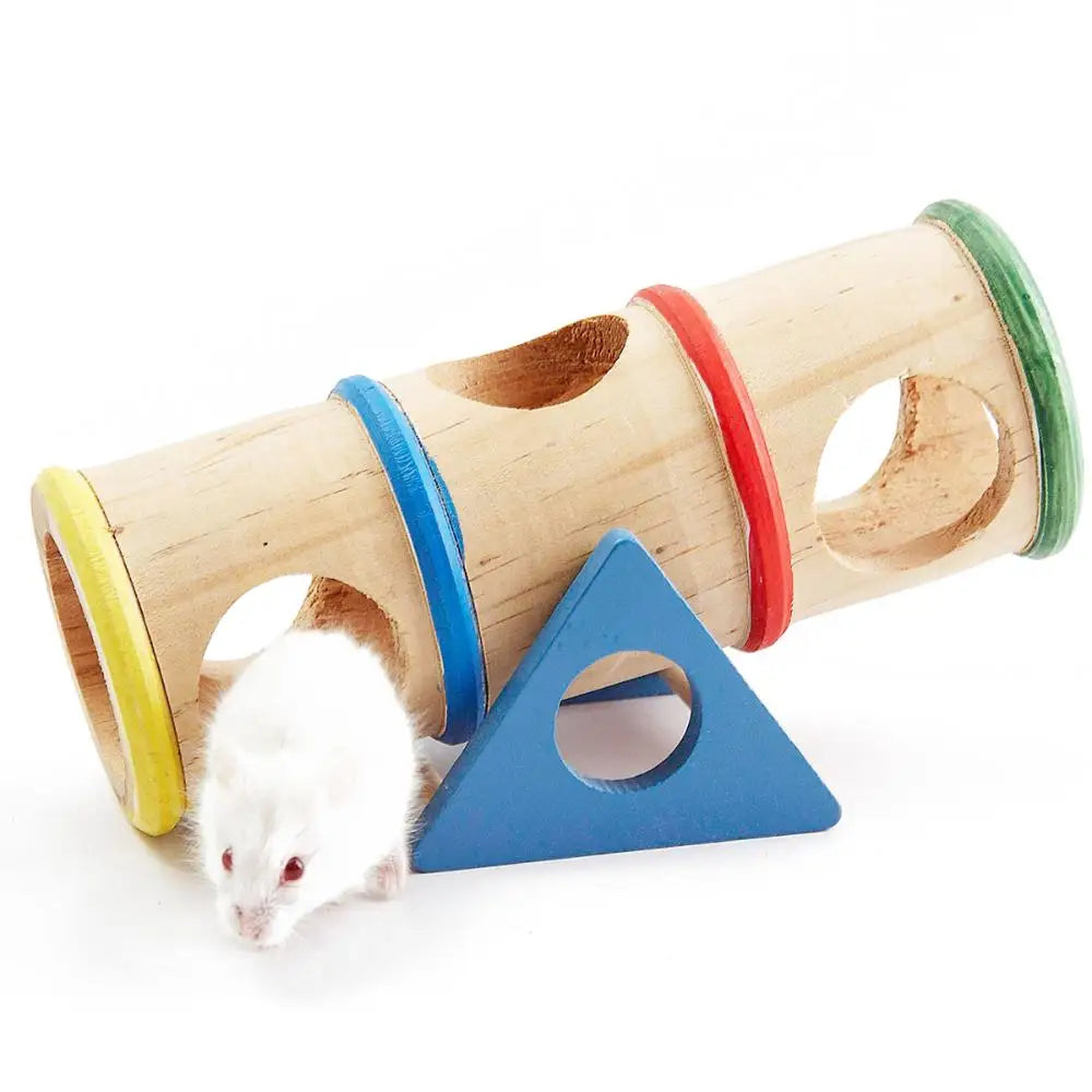 Colorful Wooden Hamster Seesaw Toy And Small Pet Play Set