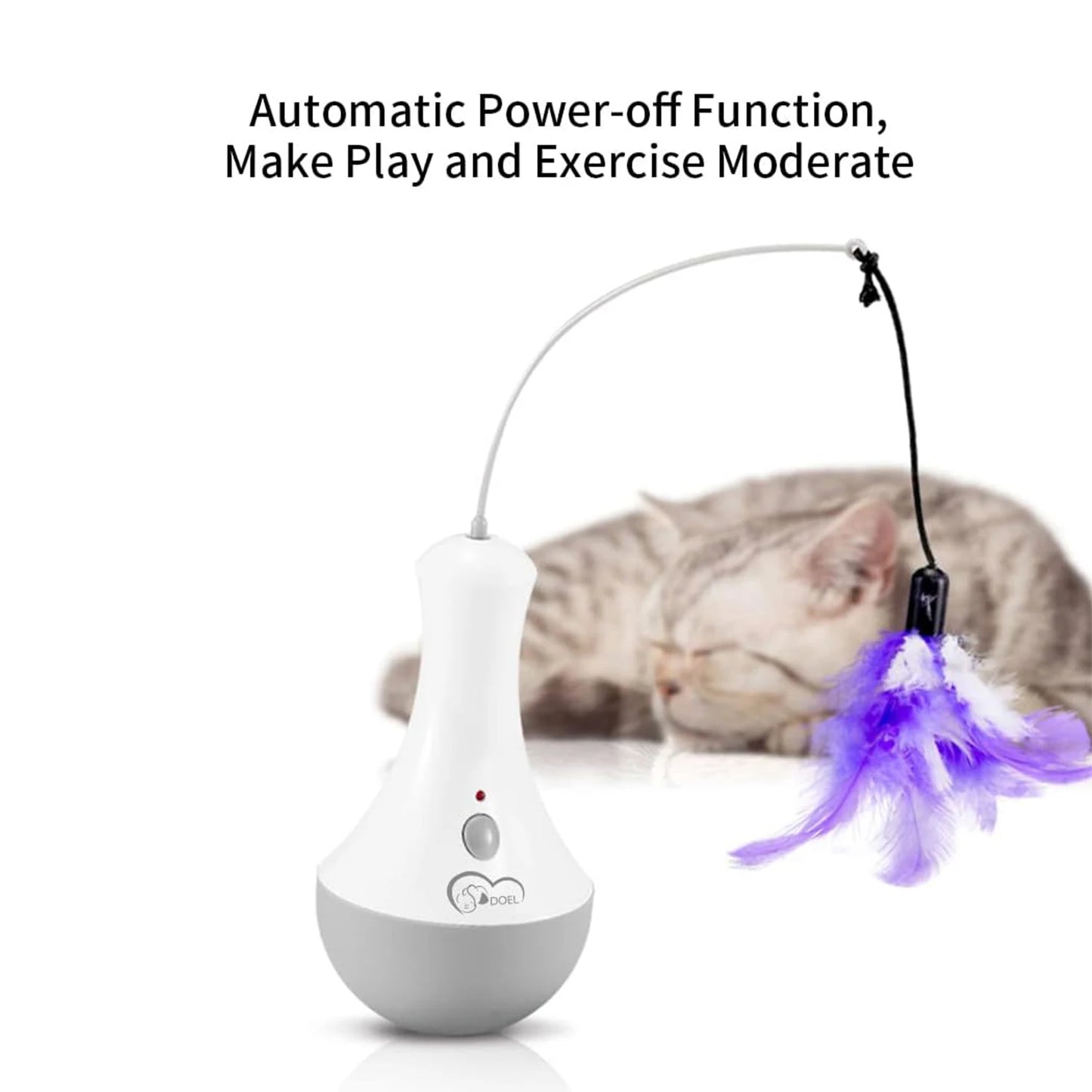 Cat Interactive Feather Teaser Kitten Toy For Indoor Play