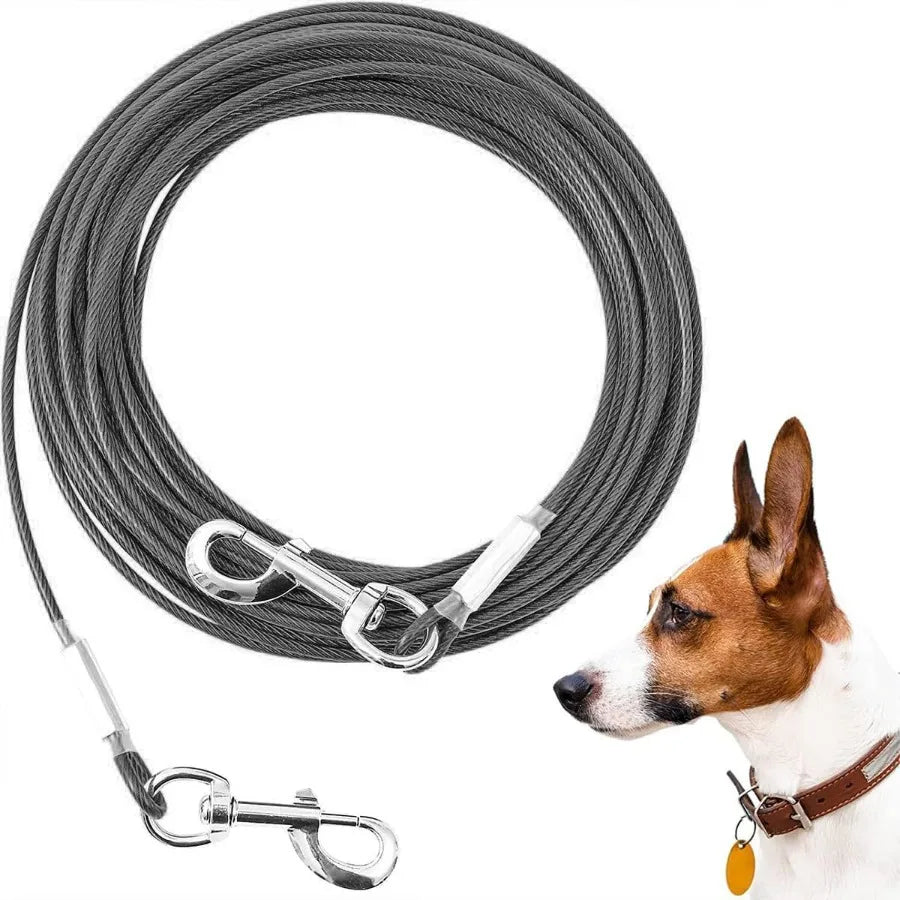 Extension Steel Wire Rope Dog Chain Anti Bite Outdoor Traction Rope