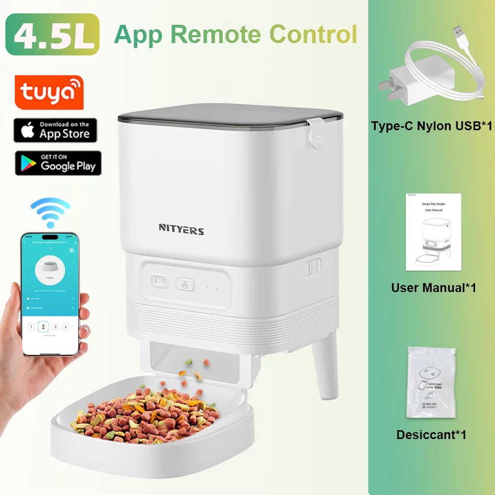 Nityers Automatic Cat And Small Dog Feeder With Timed Dispenser
