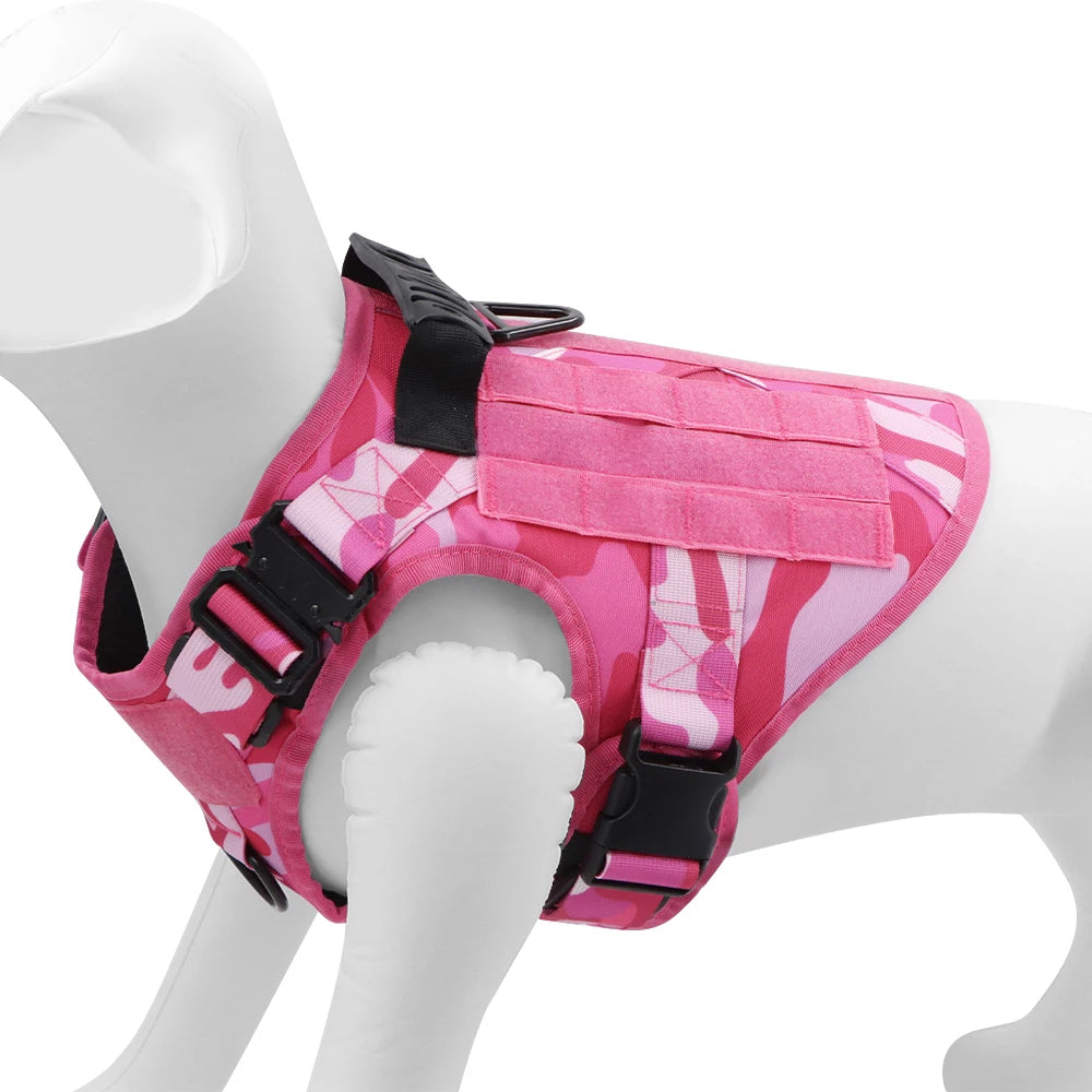 Military Camouflage Dog Harness For Large Medium Dogs Adjustable Vest