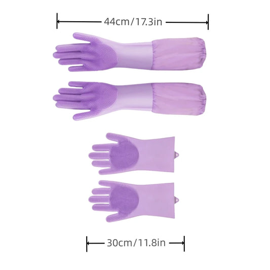 Silicone Pet Grooming Gloves For Dogs Cats Hair Removal Scrubber