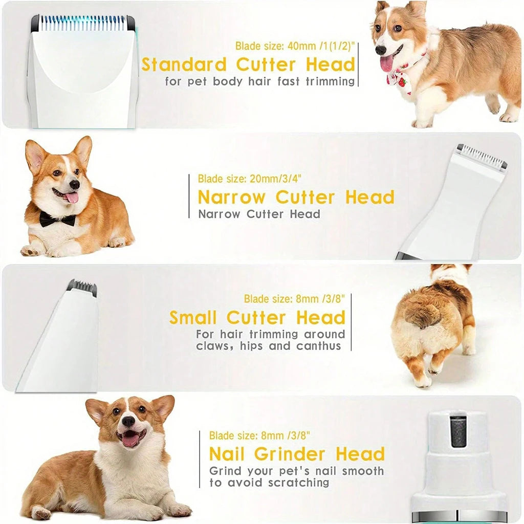 Shuyu 4-in-1 Pet Hair Clipper Cordless Rechargeable Grooming Kit