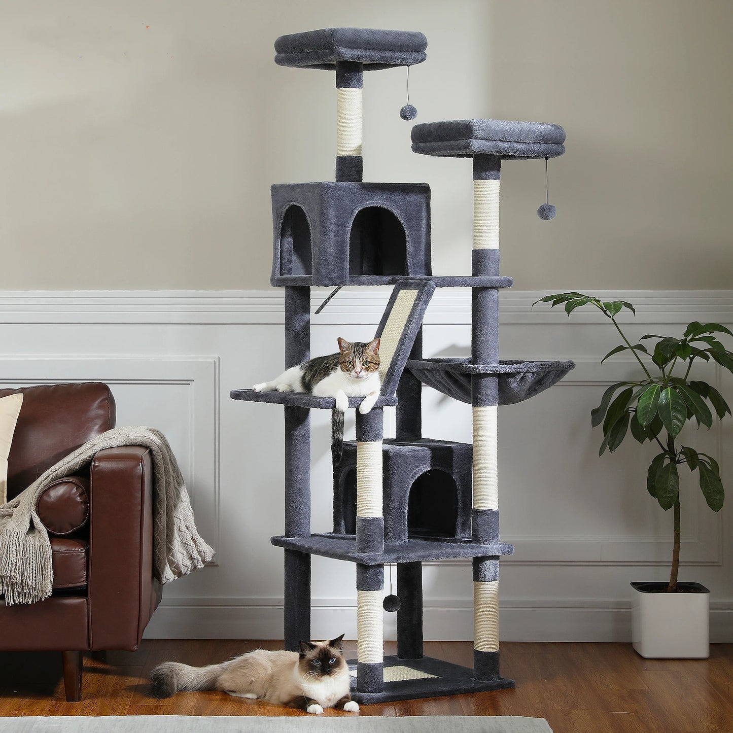 PAWZ Road Cat Tree Tower With Scratching Posts And Condo