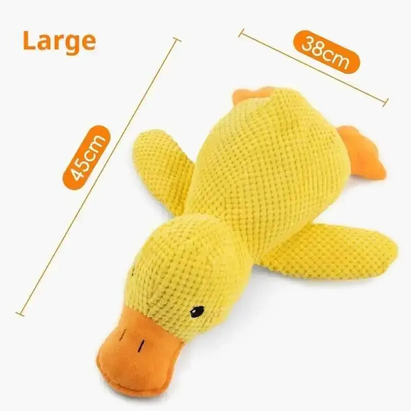 Squeaky Plush Duck Dog Toy For Puppies Chew Sleep Companion