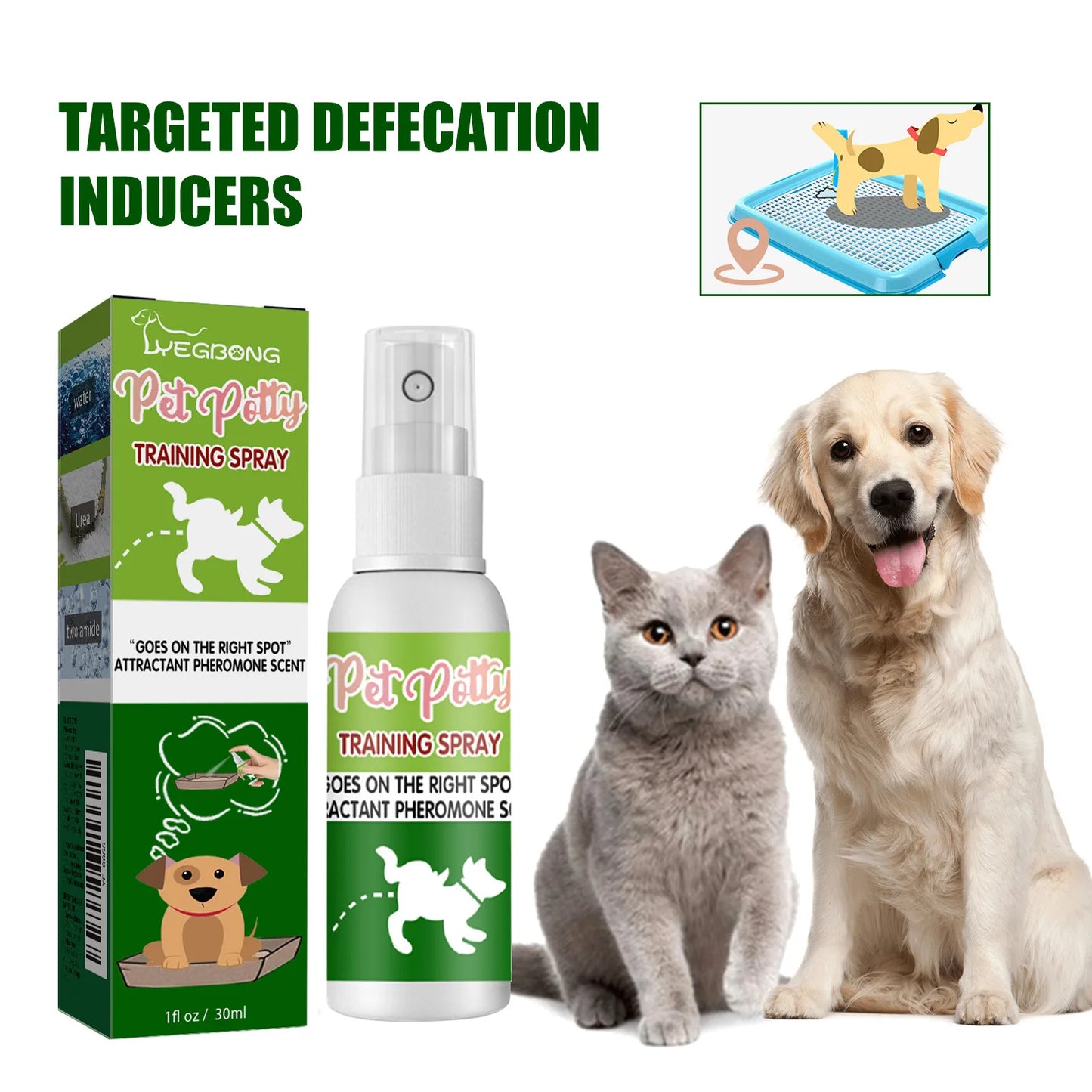 YEGBONG Pet Positioning Defecation Inducer Spray For Training Cats Dogs