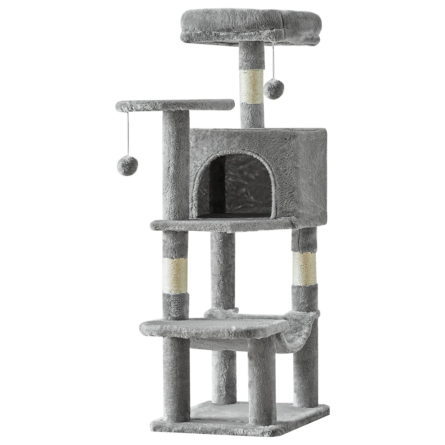JHK Cat Tree Tower MultiCat Indoor Scratching Post Natural Sisal