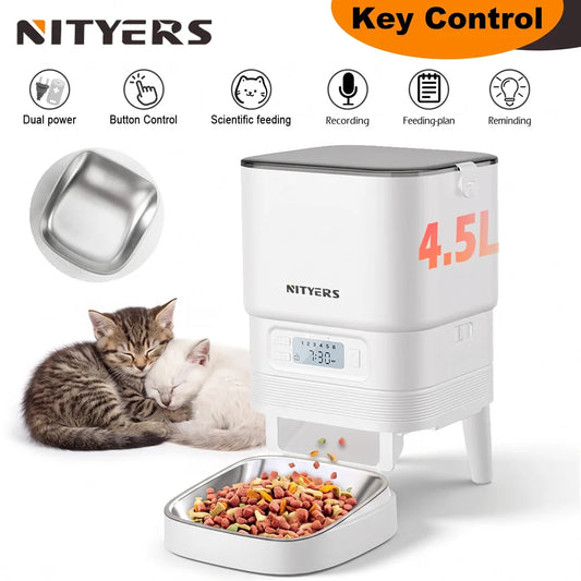 Nityers Automatic Cat And Small Dog Feeder With Timed Dispenser