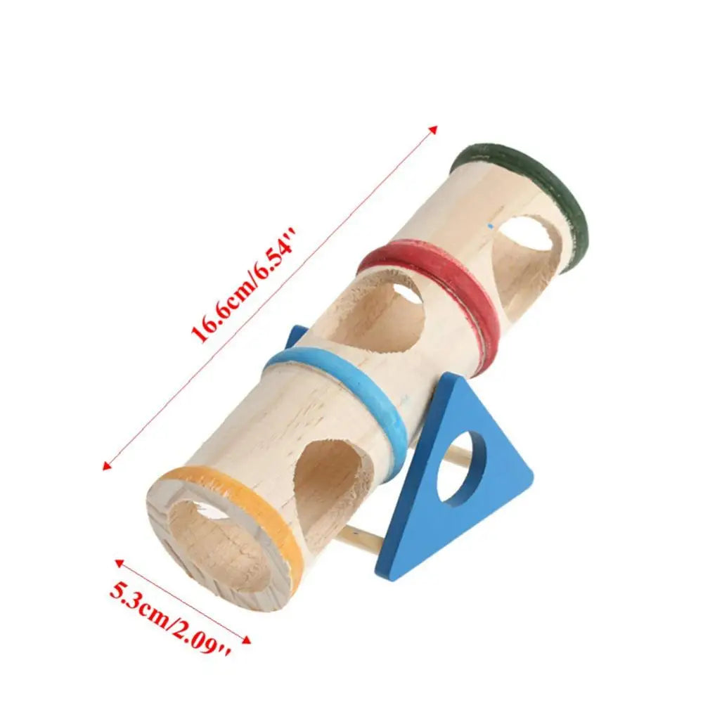 Colorful Wooden Hamster Seesaw Toy And Small Pet Play Set