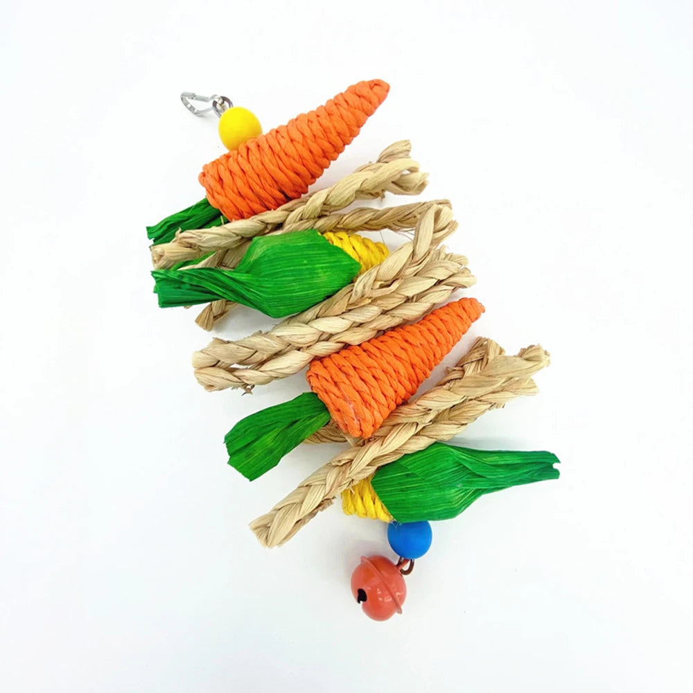 Handwoven Carrot Vine Ball Chewing Toy For Small Pets