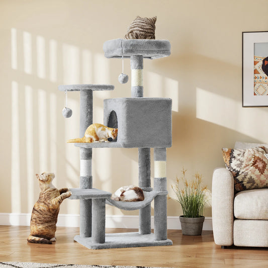 JHK Cat Tree Climbing Tower For Multi Cat Indoor Cats