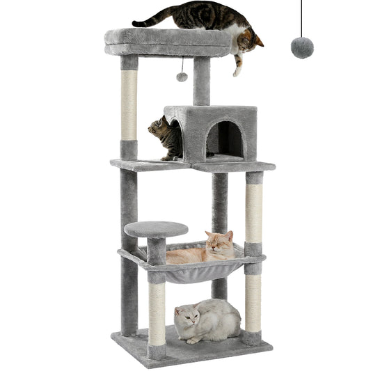 PAWZ Road 5 Level Cat Tree Indoor Large Cat Tower With Hammock