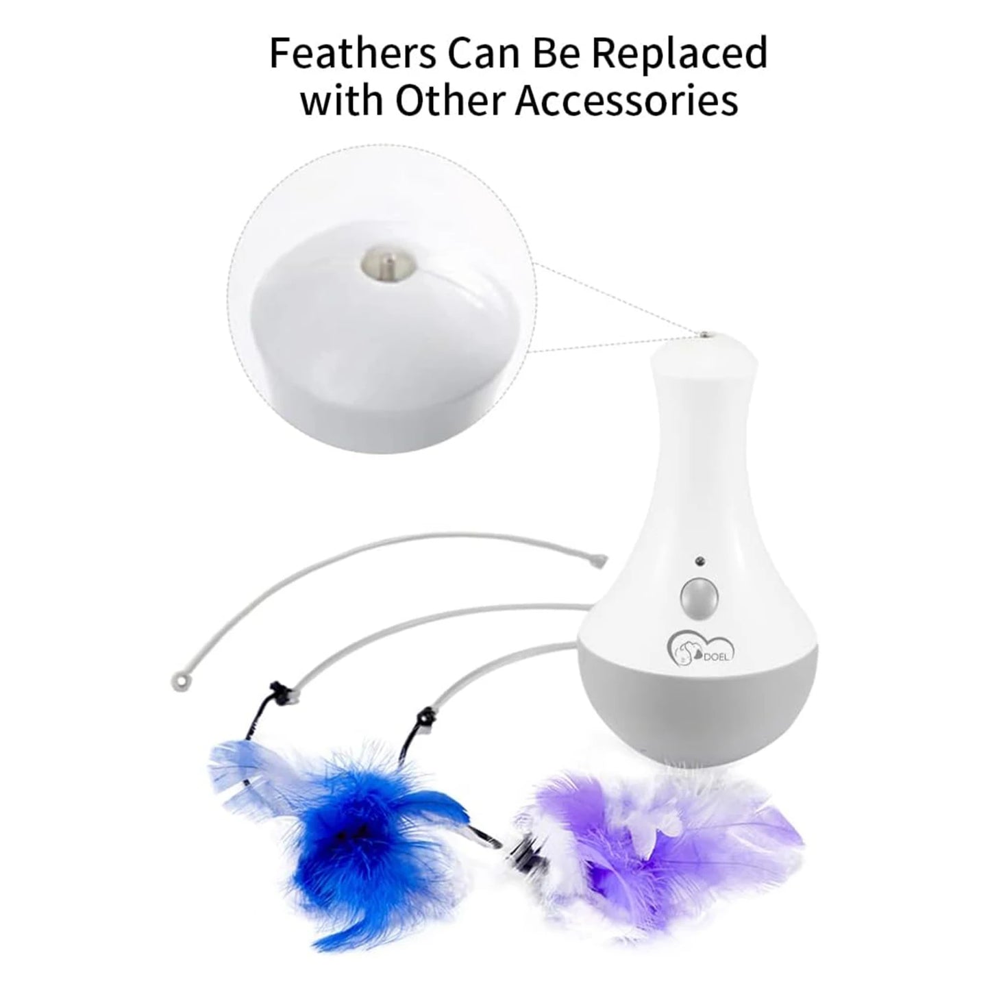 Cat Interactive Feather Teaser Kitten Toy For Indoor Play